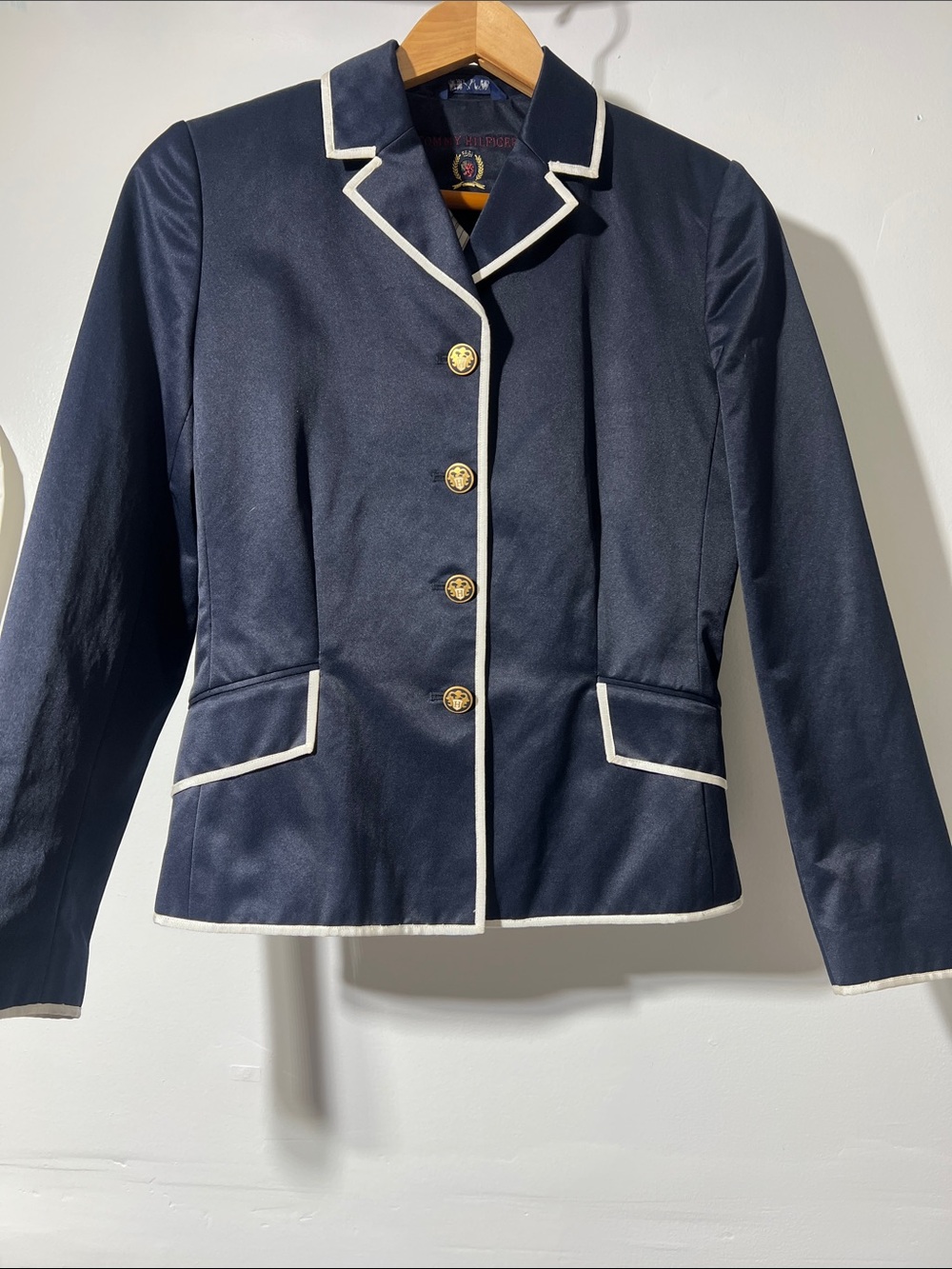Tommy Hilfiger Navy Blazer with White Piping